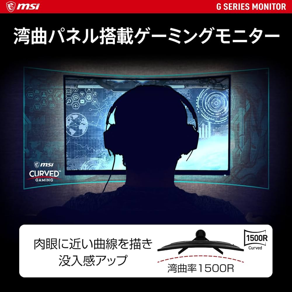 Amazon.co.jp: MSI ゲーミングモニター 75Hz 23.6インチ VA湾曲