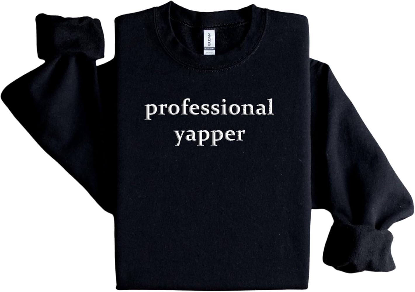 Amazon.com: Embroidered Professional Yapper Crewneck, 50/50 Cotton