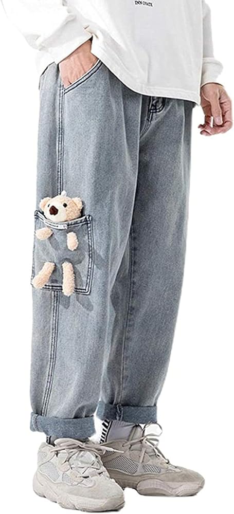 Amazon | [GUREITOJP] バギー ジーンズ メンズ デニムパンツ ワイド