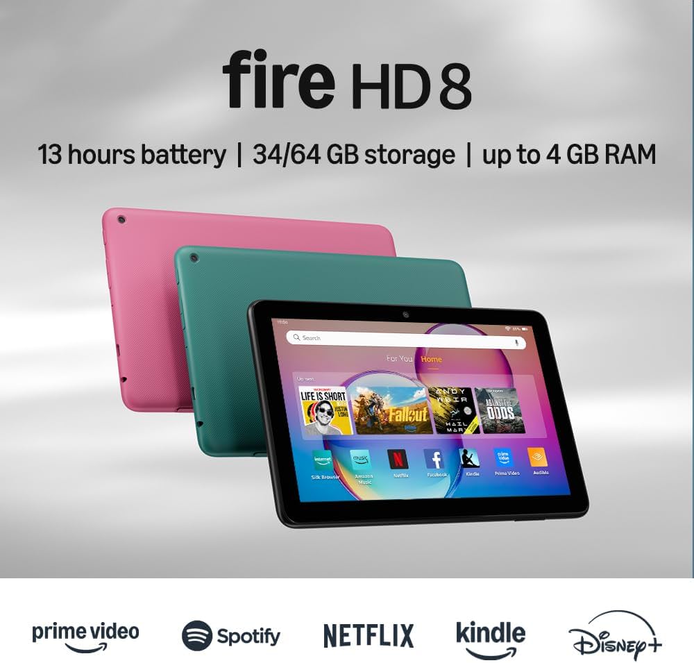 Amazon.com: Amazon Fire HD 8 tablet (newest model), 8” HD Display