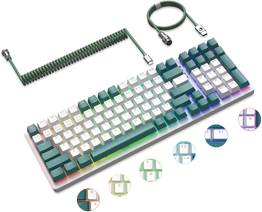 Amazon | A.JAZZ+ZiYouLang K6 ワイヤレスキーボード 96% 3モード