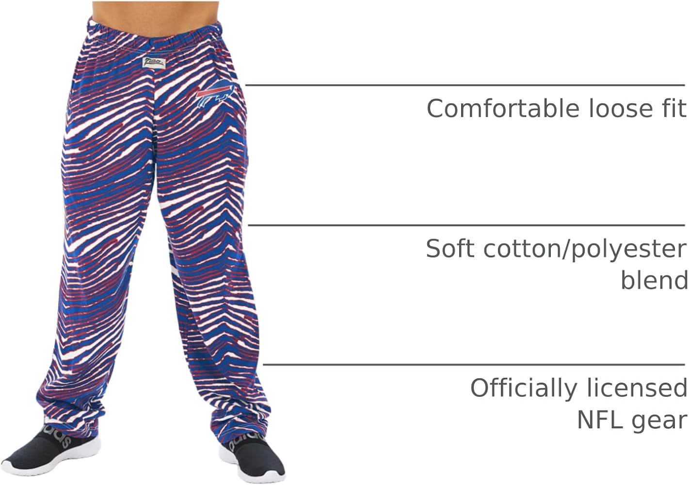 Amazon.com : Zubaz 00 NFL Men's Classic Zebra Print Left Hip Team