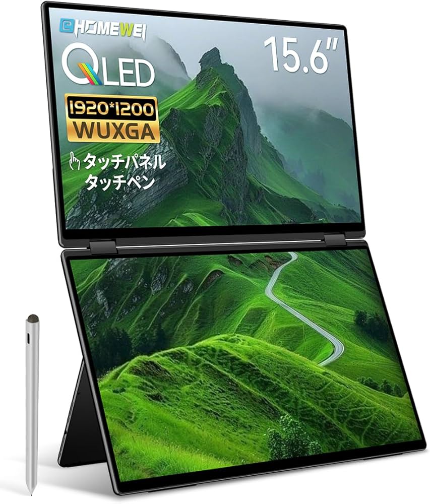 Amazon.co.jp: EHOMEWEI デュアルモニター 15.6インチ QLED 1920x1200