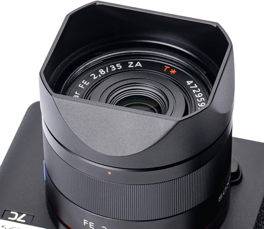 Amazon | スクエアメタルレンズフード レンズキャップ付きSony FE 50mm