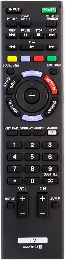 Amazon.com: RM-YD103 Replaced Remote fit for Sony TV KDL-60W630B