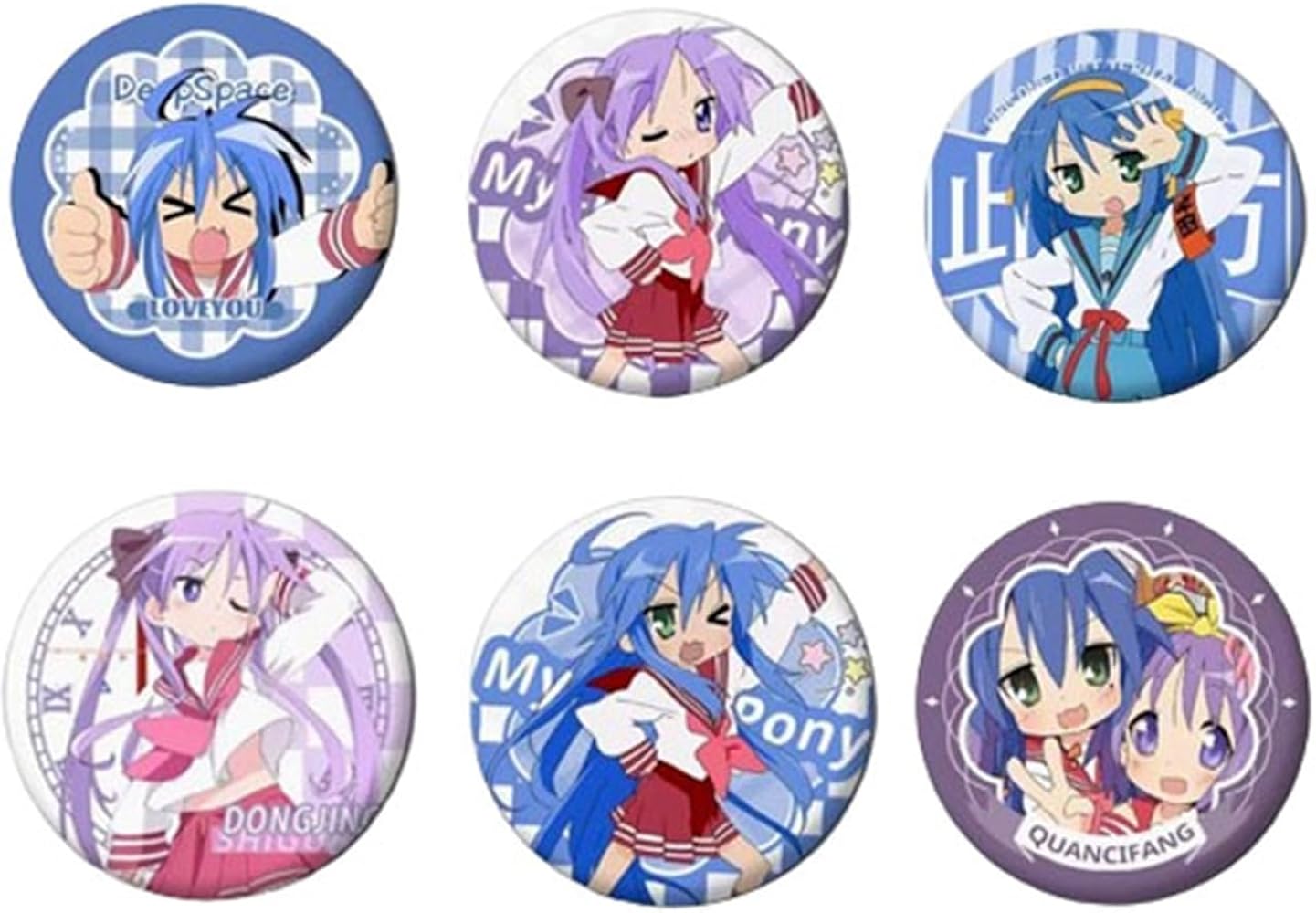 Amazon.co.jp: 缶バッジ らき☆すた 泉こなた 柊かがみ 缶バッジ