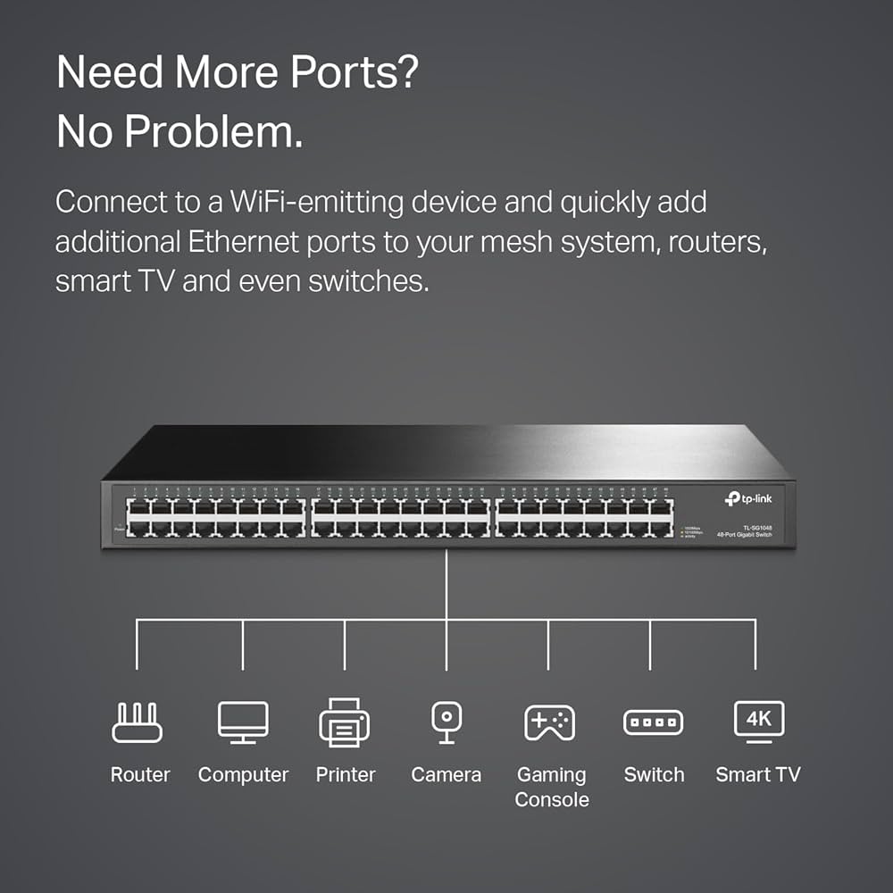 Amazon | TP-Link スイッチングハブ Giga対応 10/100/1000Mbps 48