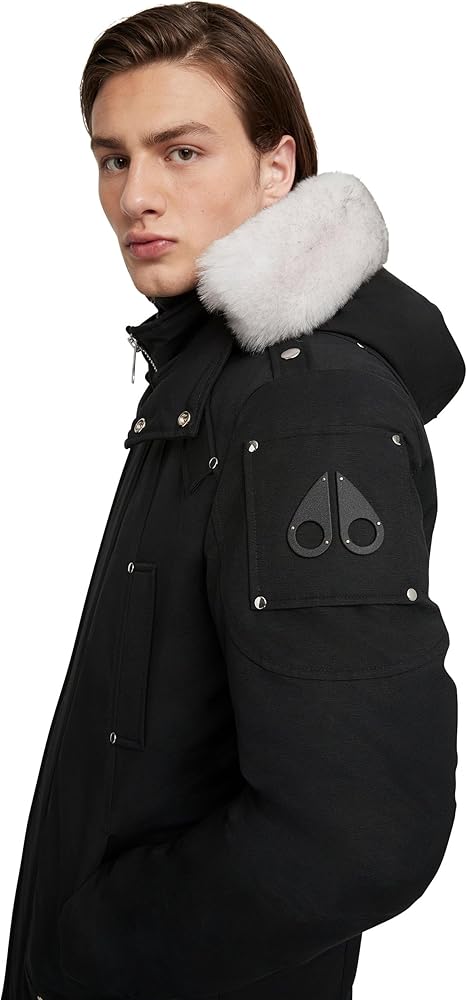 Moose Knuckles Men's Original Stirling Parka Shearling, Black with