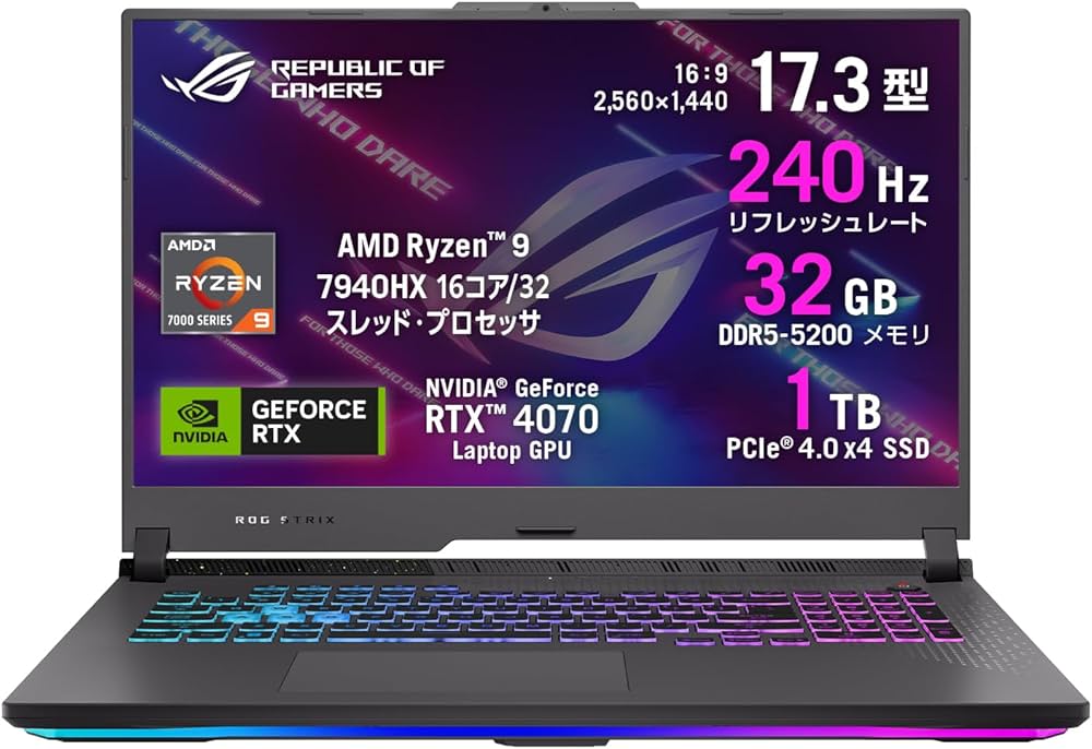 Amazon.co.jp: ASUS ゲーミングノートPC ROG Strix G17 G713PI 17.3型
