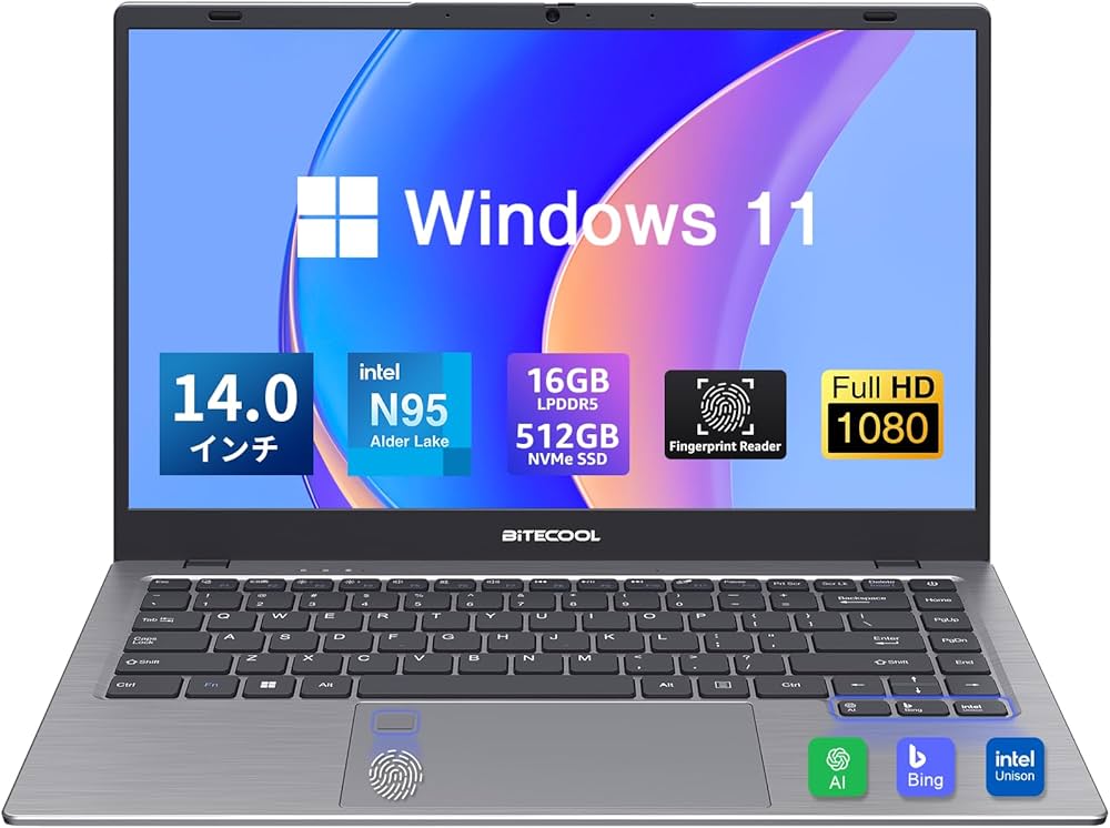 Amazon.co.jp: ノートパソコン 第12世代Intel N95 BiTECOOL 14インチ