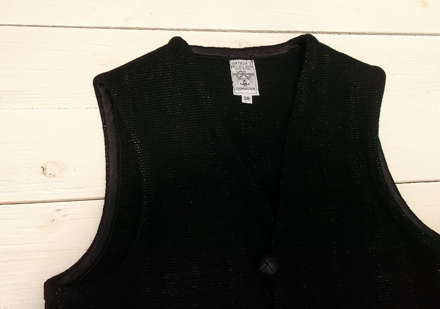 Amazon | [オルテガ] チマヨベスト 別注 黒 無地 ブラック 006[並行
