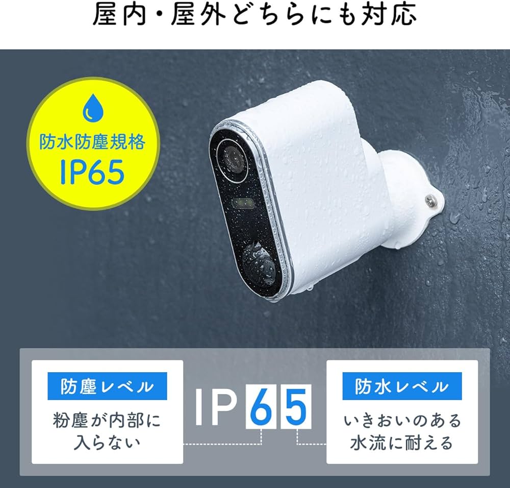 Amazon.co.jp: サンワダイレクト ネットワークカメラ 屋外 バッテリー