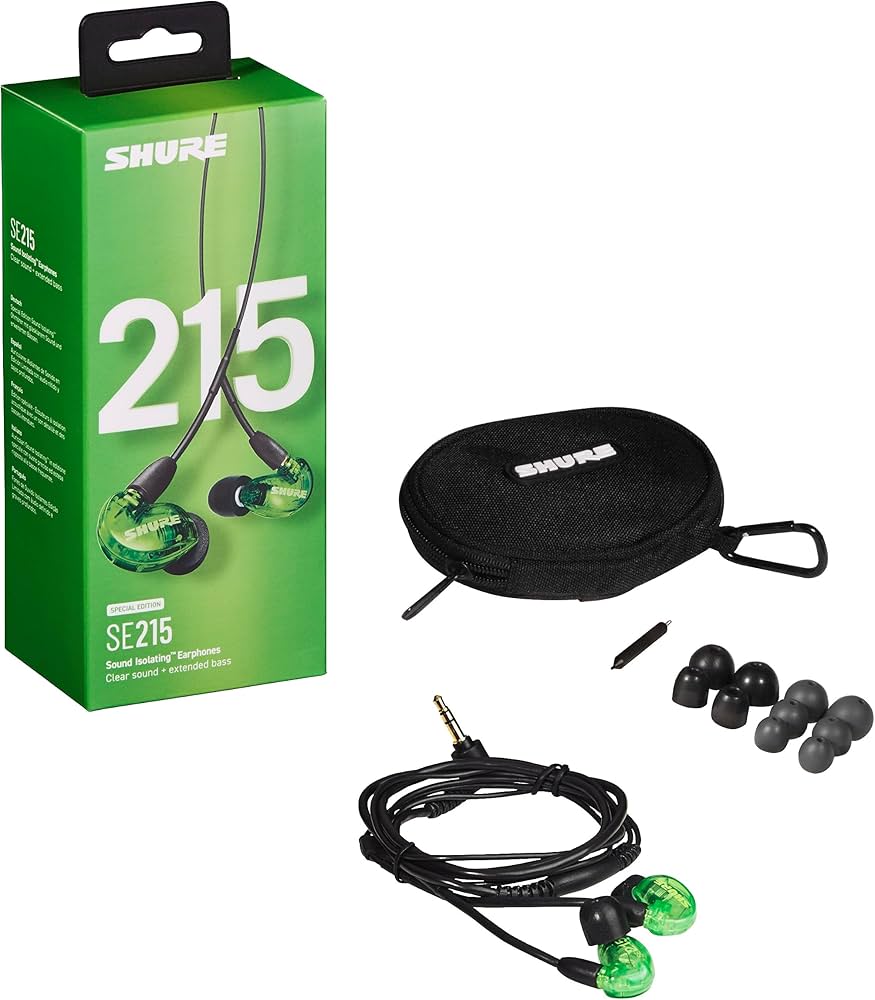 Amazon.co.jp: Shure SE215 遮音イヤホン - 限定版グリーン : 家電＆カメラ