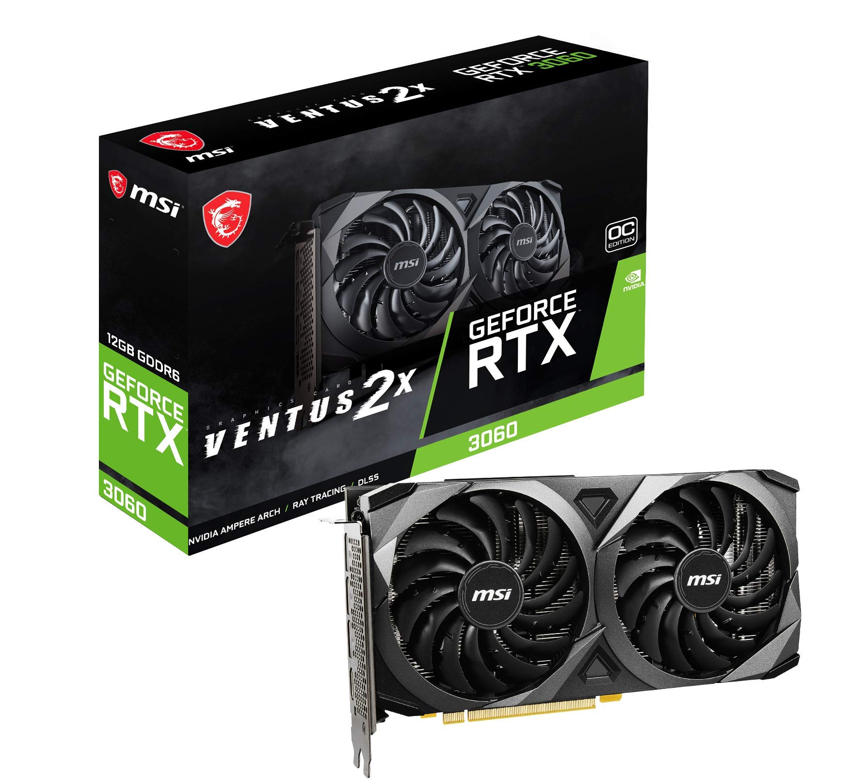 Amazon | MSI GeForce RTX 3060 VENTUS 2X 12G OC Gaming Graphics