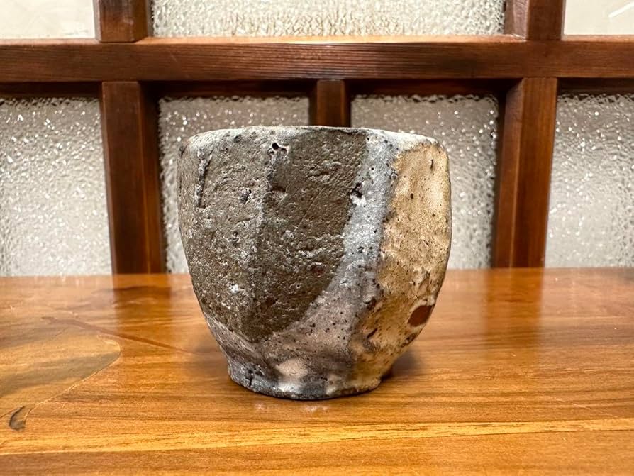 □唐津焼 丸田宗彦 絵唐津ぐい呑 共箱、共布、栞全揃い #ぐい呑み