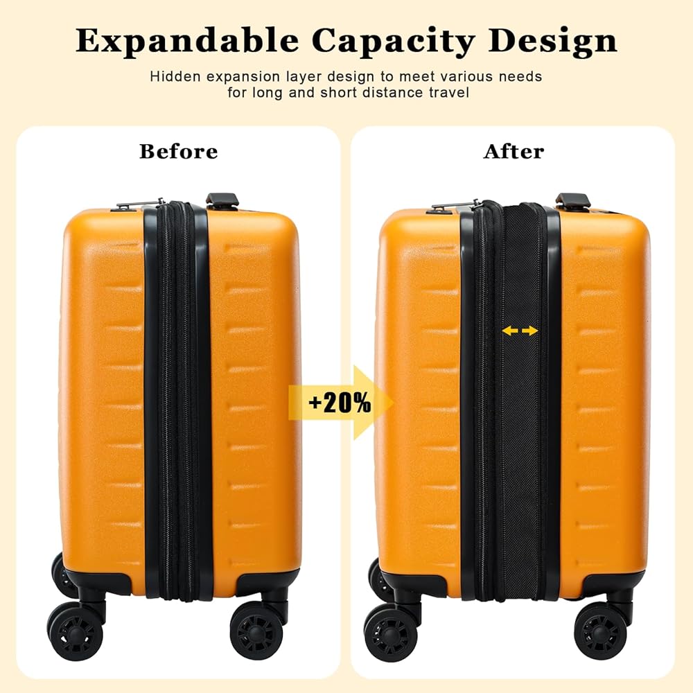 Amazon.com | CENSIEN 16 Inch Carry On Luggage Airline Approved