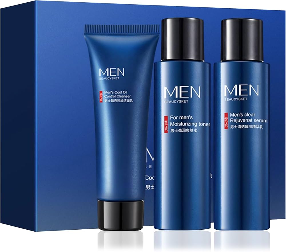 Fusang Men's Facial Kit, Hydrating Skincare Set for Face