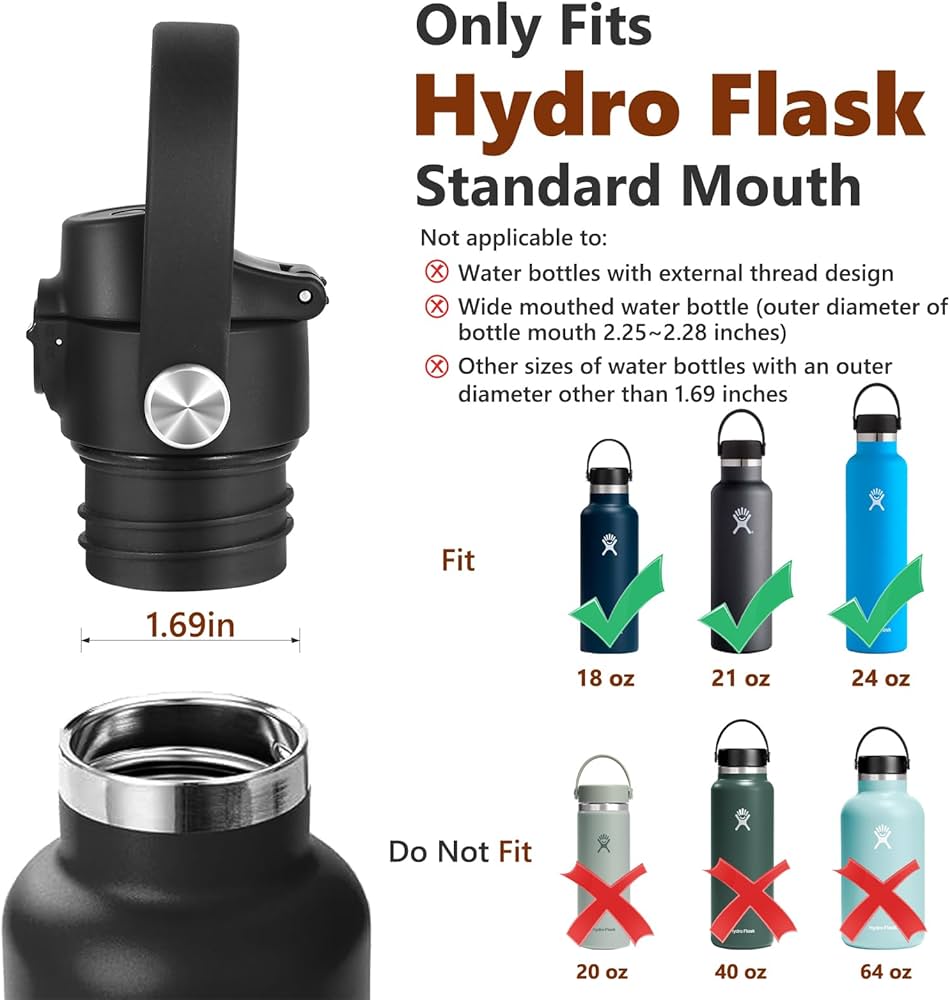 Amazon.com: Auto Flip Lid for Hydro Flask Standard Mouth Bottle