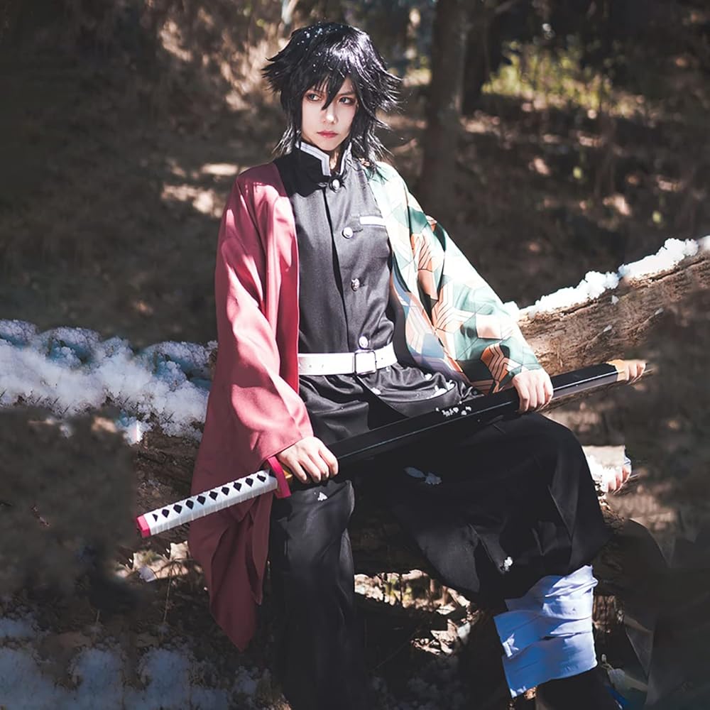 Amazon.co.jp: [milky time] 鬼滅の刃 冨岡 義勇 ウィッグ＋羽織