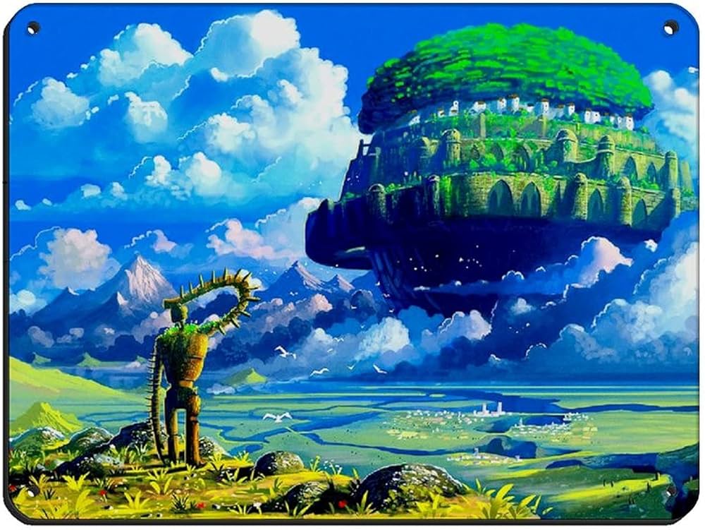 Amazon | ファンタジーアニメ映画天空の城ラピュタ錫サイン