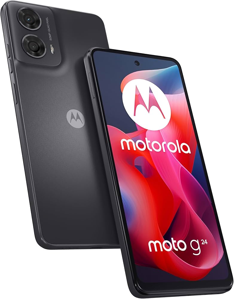 Motorola XT2423-3 Moto G24, Dual, 128GB 8GB Ram, Matte Charcoal