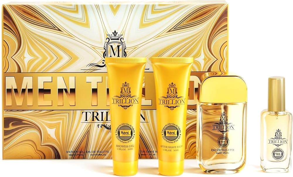 Amazon.com : Hybrid & Company Men Trillion 4-Piece Gift Set, 0.68