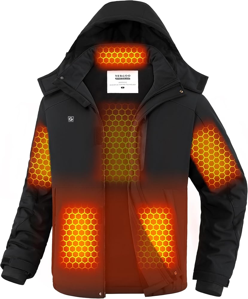 Amazon.com: VERGOO Graphene Mens Heated Jackets with Battery Pack