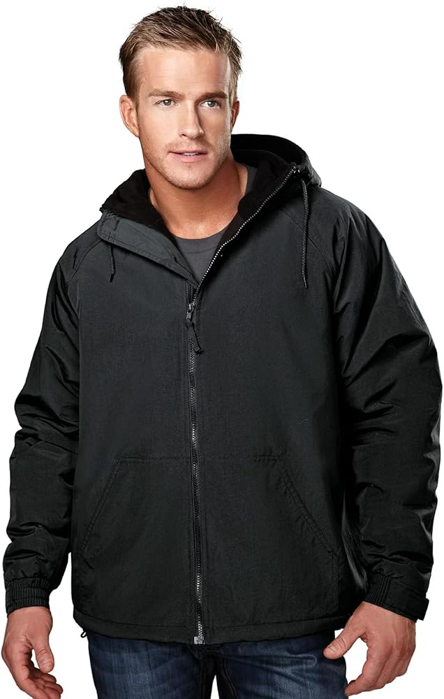 AFC Men's Nylon Hooded Jacket with Fleece Lining Lg to 6x Big and