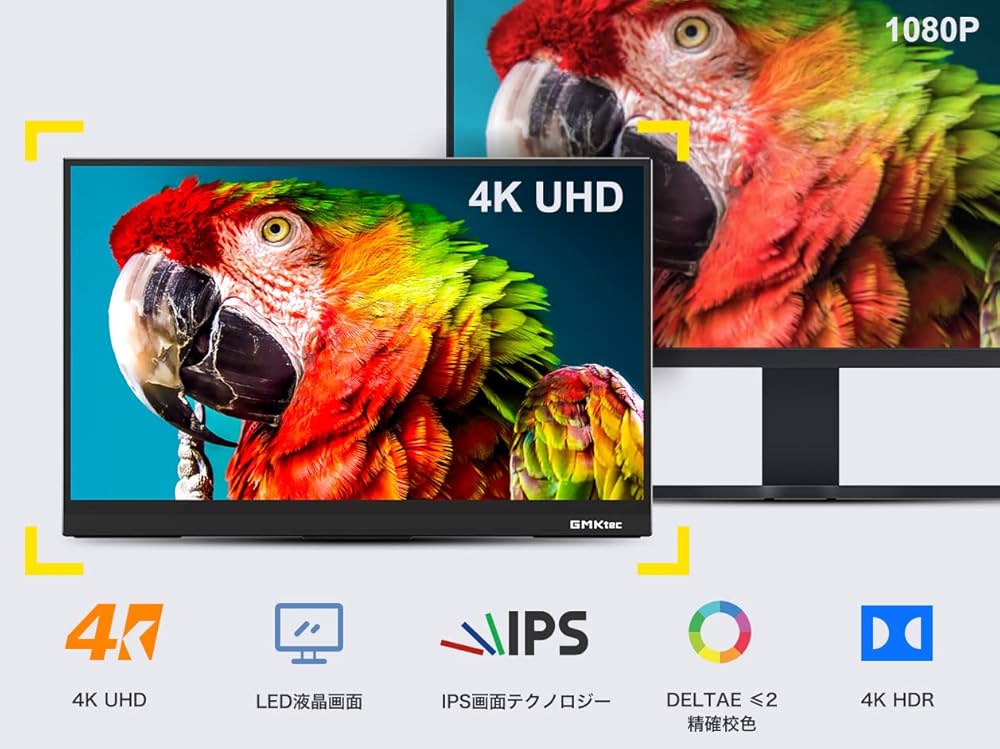 Amazon.co.jp: モバイルモニター 4k 14インチ GMKtec モバイル
