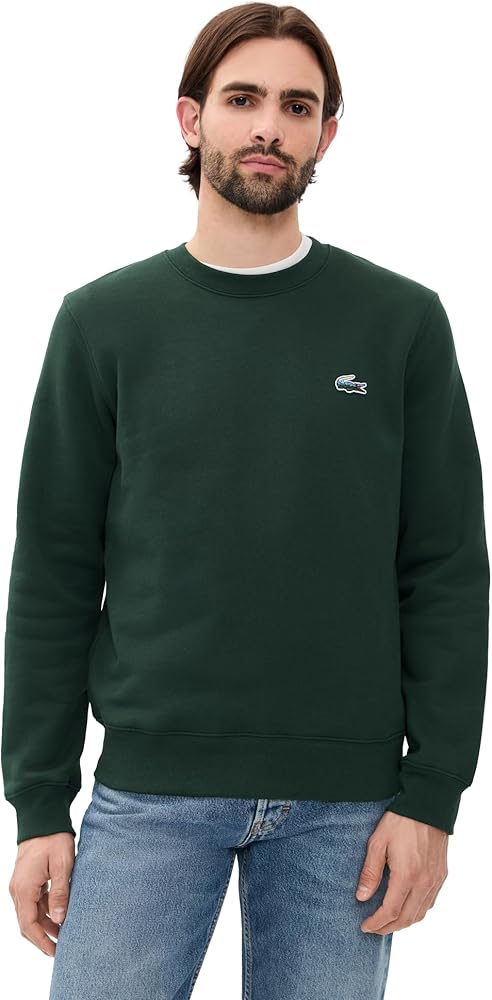 Lacoste Men's Landscape Crocodile Fleece Sweatshirt, Sinople Green