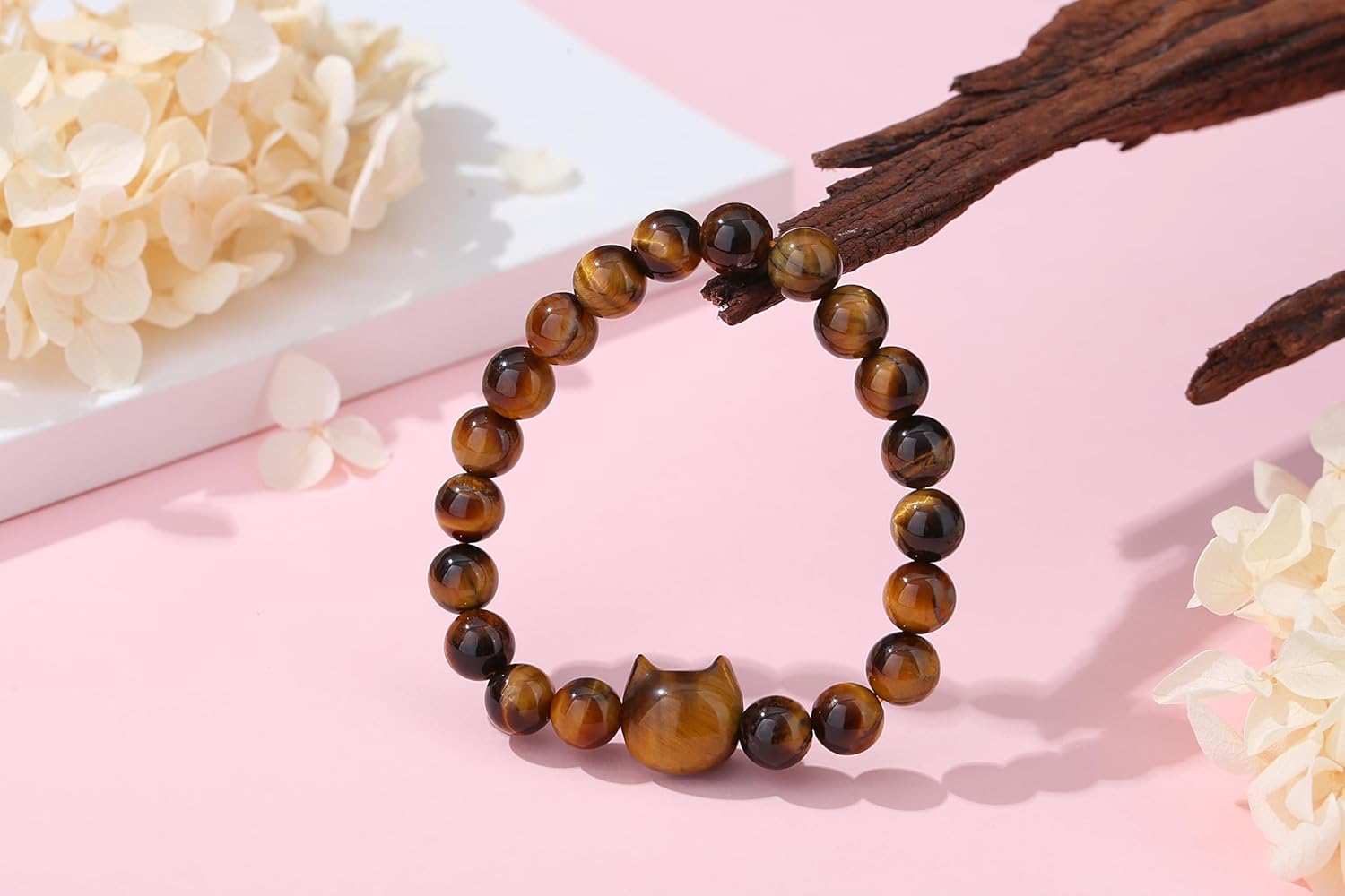 Amazon | XIANNVXI 母の日ギフト 猫ブレスレット 女性用 猫ビーズ