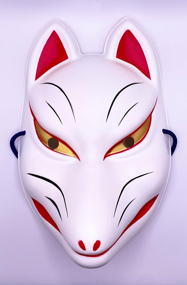 Amazon.com: Generic Japanese Kitsune Fox Mask - Mythical Creatures