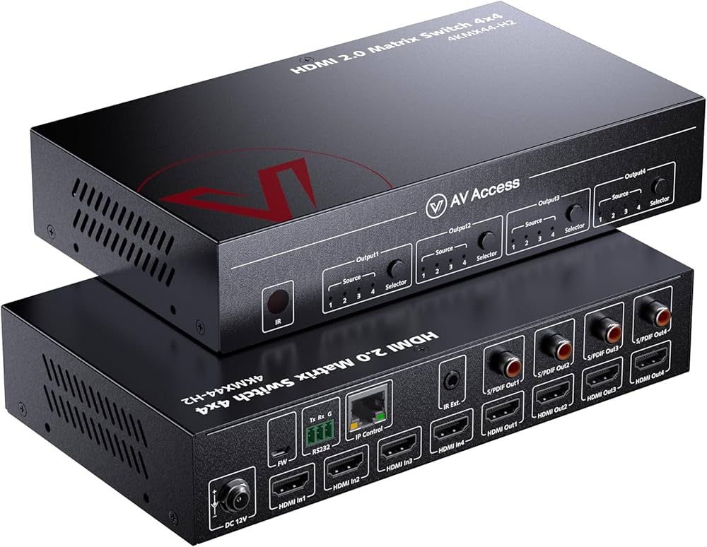 Amazon.com: AV Access HDMI Matrix Splitter Switch 4x4 4K@60Hz 4:4