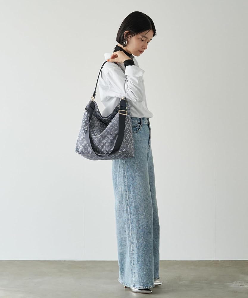 Amazon | [ラシット] Denim print 2wayショルダートートバッグ