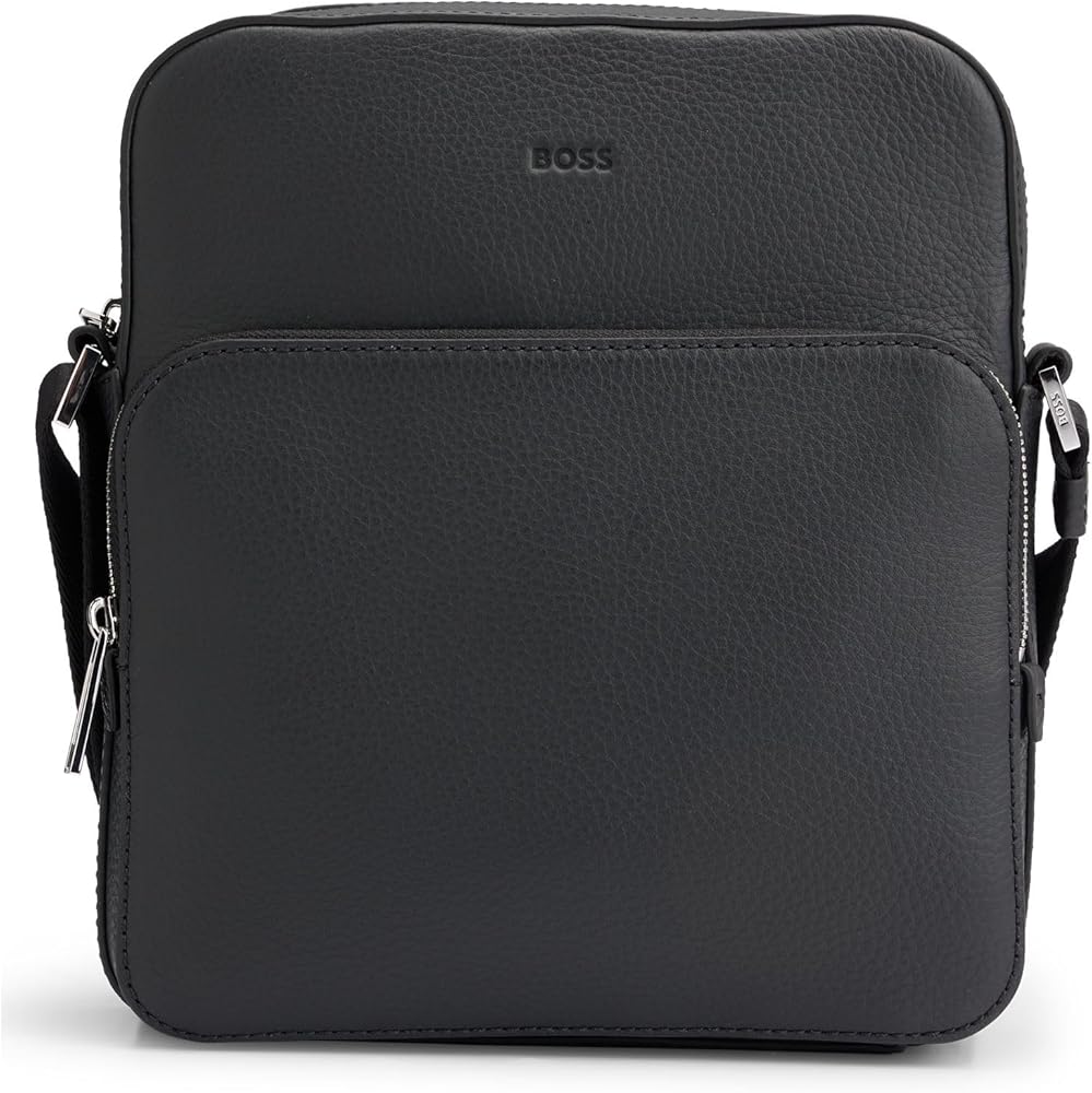 Amazon | [ボス] イタリアンレザー レポーターバッグ エンボスロゴ