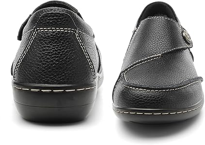 Amazon.com | TERRIKAT Women's Classic Casual Black Leather Loafers