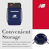 Amazon.com | New Balance Drawstring Backpack, Small Gym Travel Bag