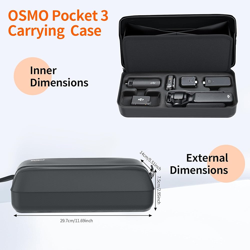 Amazon.com : CYNOVA DJI Osmo Pocket 3 Carrying Case for DJI Osmo
