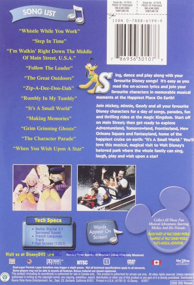 Amazon.co.jp: Sing-Along Songs: Disneyland Fun [DVD] [Import