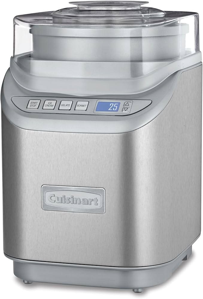 Cuisinart Ice Cream Maker Machine, 2-Quart Stainless Steel Frozen