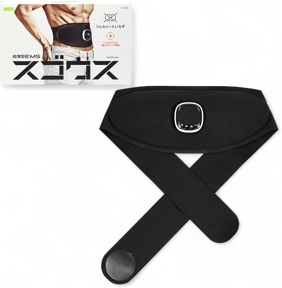 Amazon.co.jp: La-VIE(ラヴィ) 超薄型EMS スゴウス 腹筋ベルト ジェル