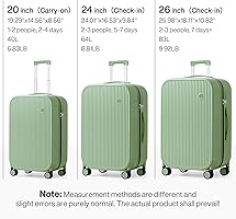 Amazon.com | mixi 26 Inch Large Checked Luggage PC Hardshell