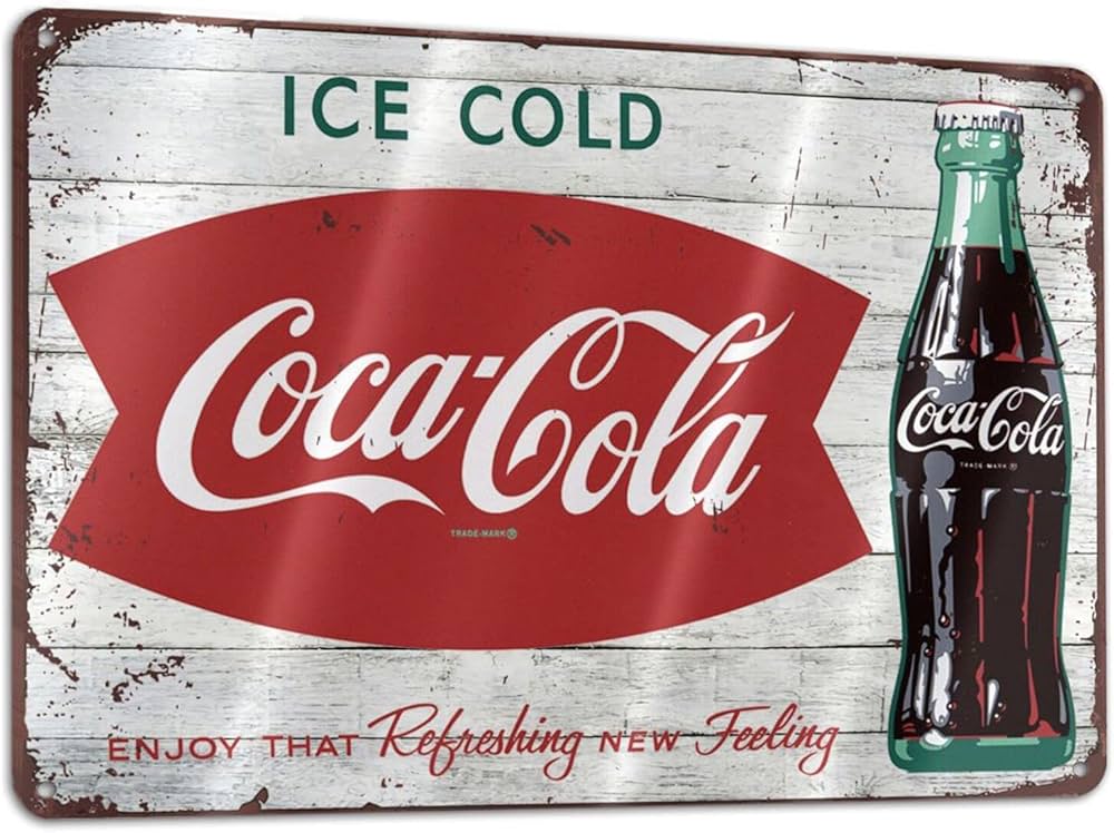 Amazon | コカコーラコーラ缶ポスターサイン素朴なヴィンテージ広告