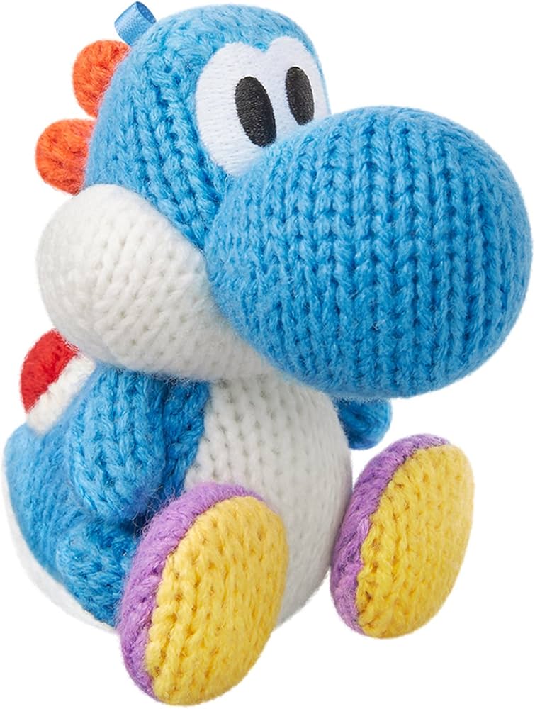 Amazon.co.jp: amiibo あみぐるみヨッシー みずいろ(ヨッシー ウール