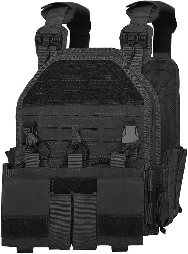 Amazon.com: SUMSEEK Tactical Vest with 4 Mag Pouches,1000D Nylon