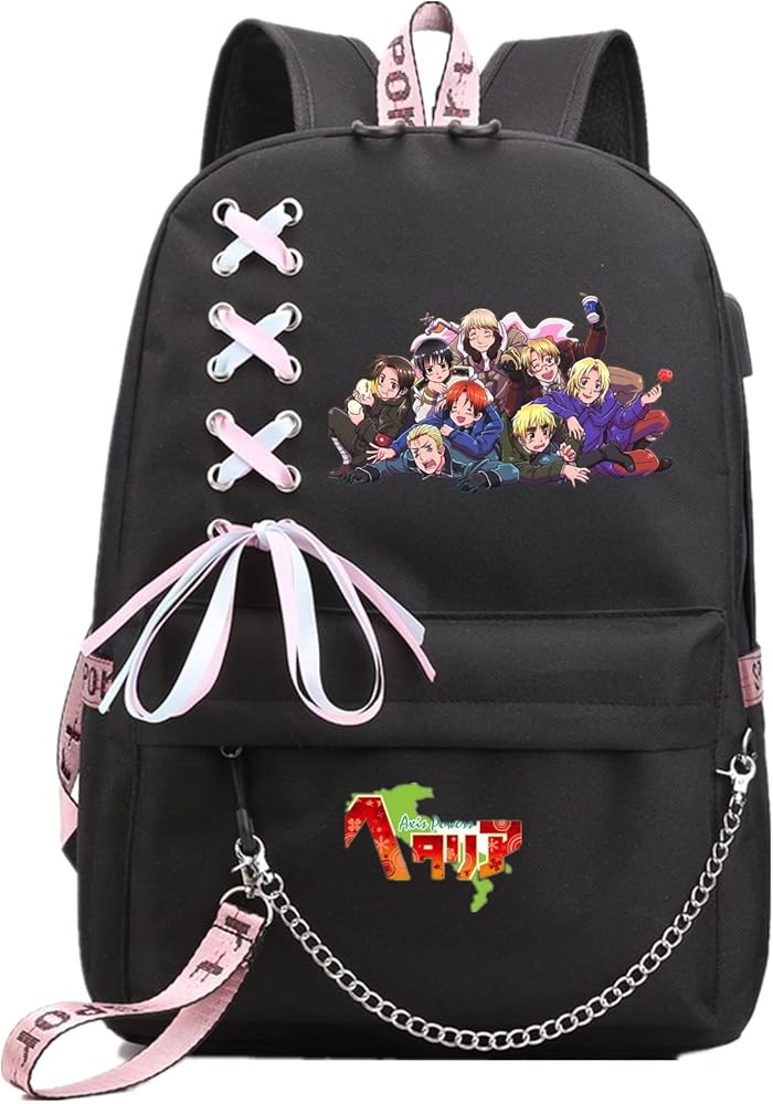 Amazon.com | ISaikoy Anime Axis Powers Hetalia Backpack Shoulder