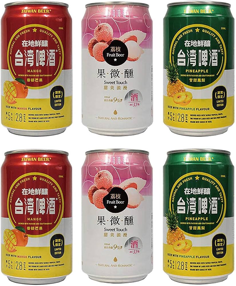 Amazon.co.jp: 台湾ビール マンゴー・ライチ・パイナップル 缶 ビール
