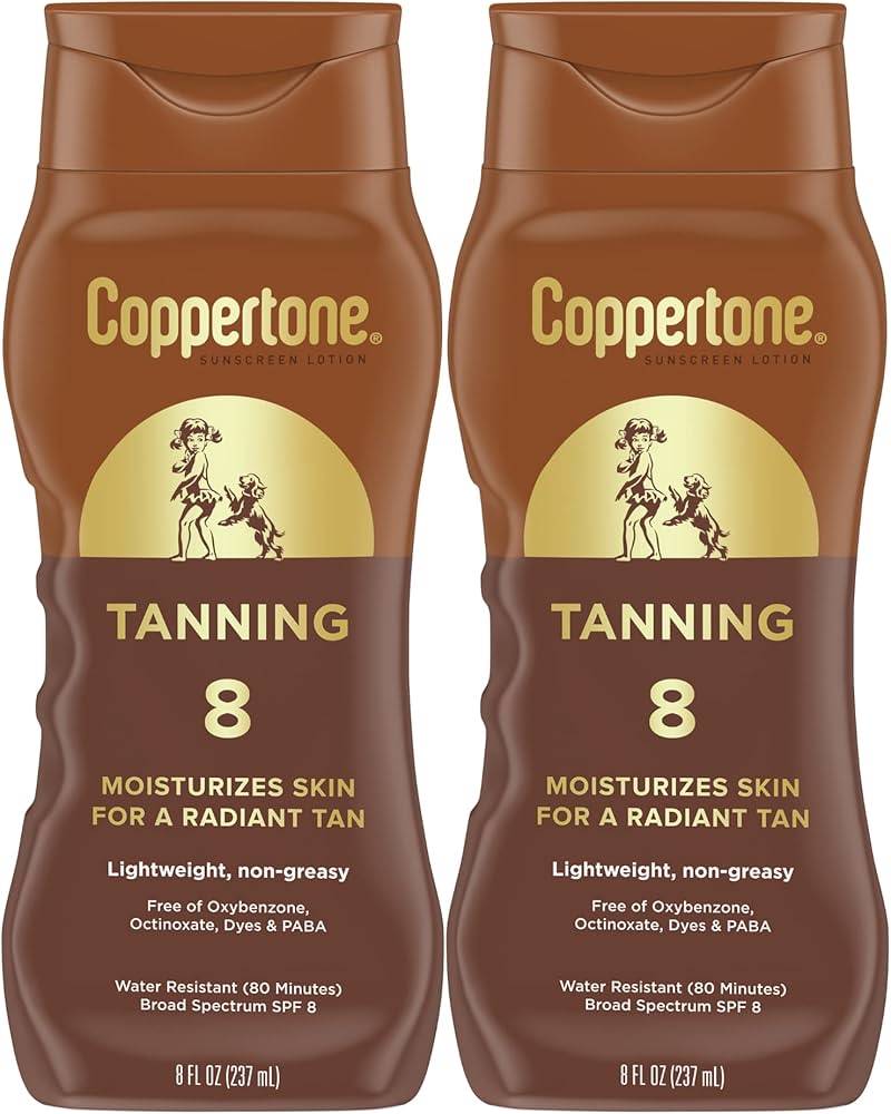 Amazon.com: Coppertone Sunscreen Tanning Lotion SPF 8, Lightweight