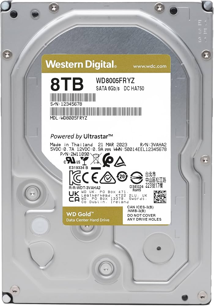 Western Digital WD Gold WD8005FRYZ 8 TB : Amazon.co.uk: Computers