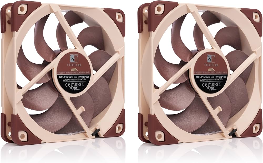 Amazon.com: Noctua NF-A12x25 G2 PWM Sx2-PP, Dual Fan Set for Push